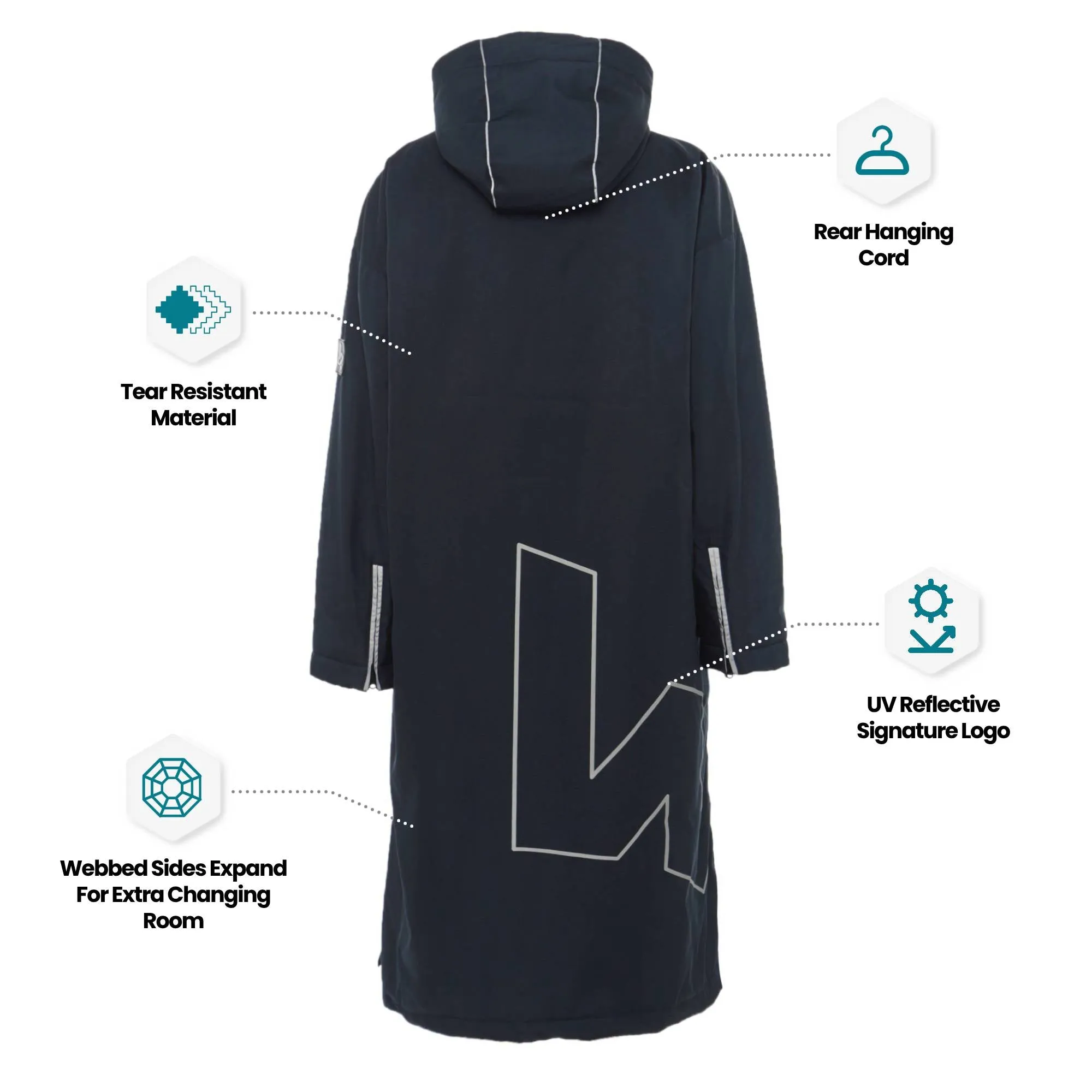3 in 1 Waterproof & Windproof Changing Robe | Unisex | Navy Blue