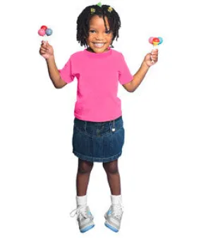 3301T Rabbit Skins Toddler Cotton T-Shirt Hot Pink