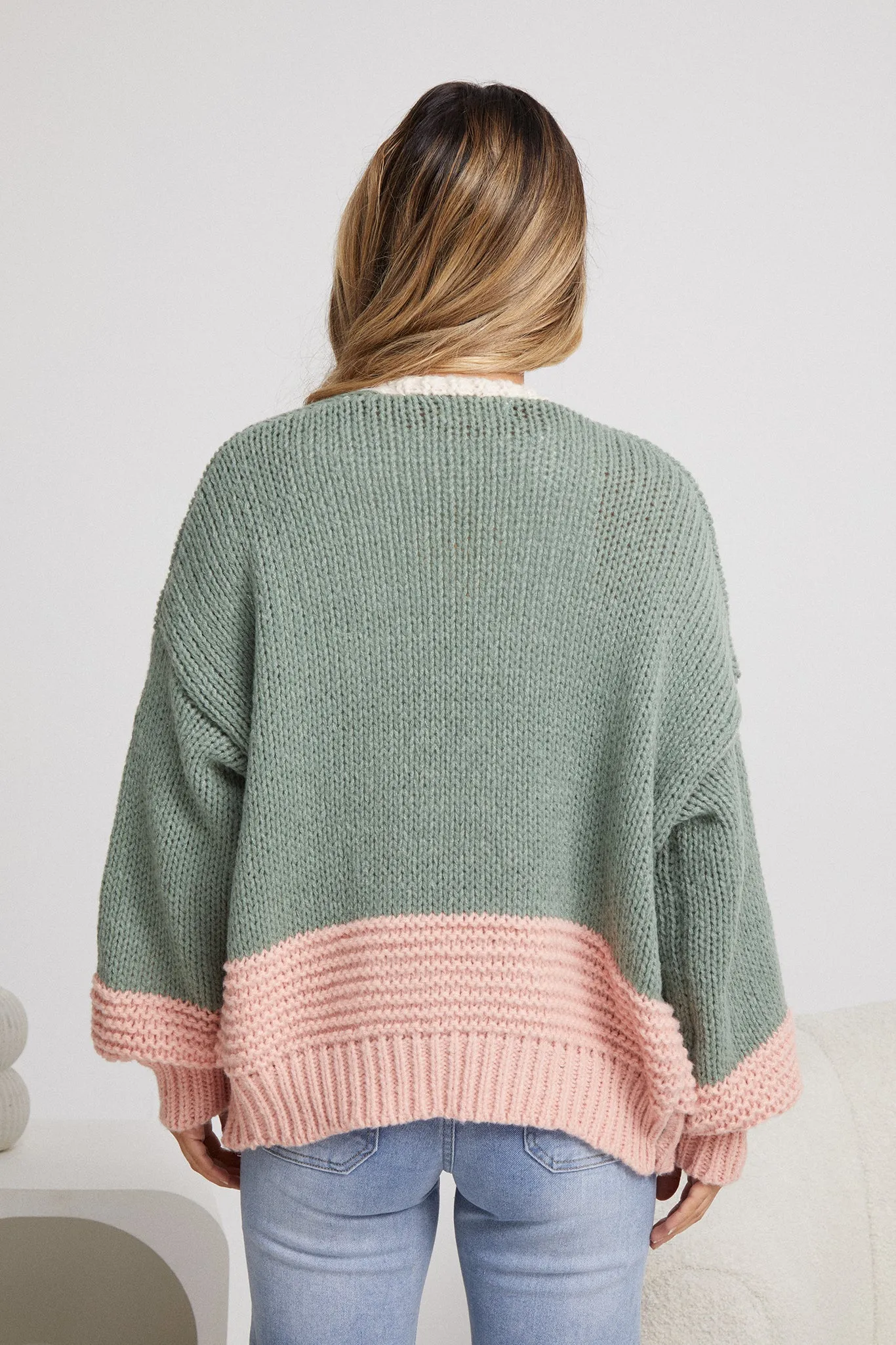 Aubree Cardigan - Khaki Multi