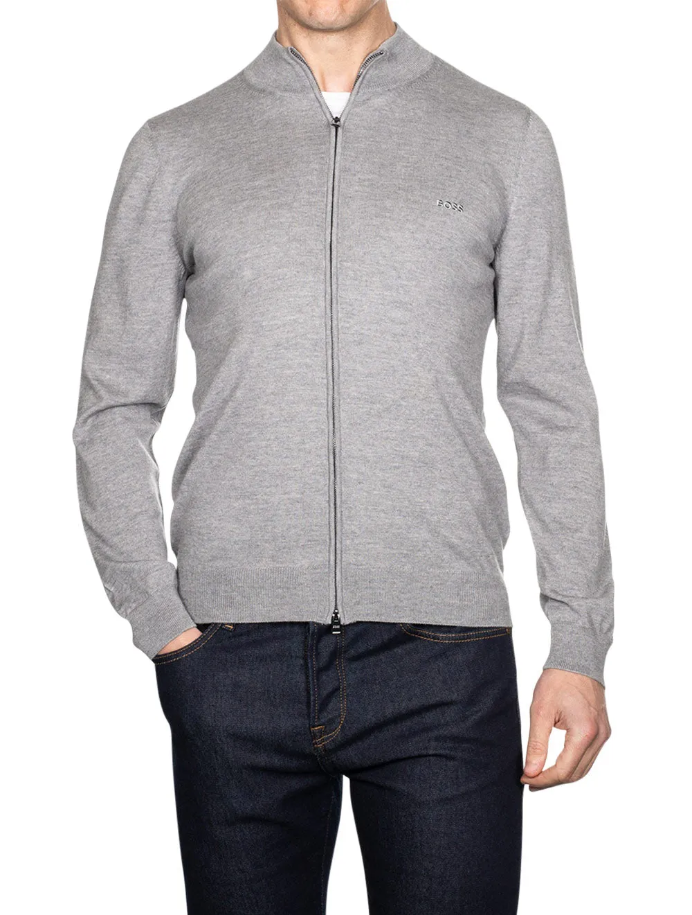 Balonso Zip UP Cardigan Silver