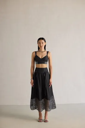 BLACK DENIM BRALETTE