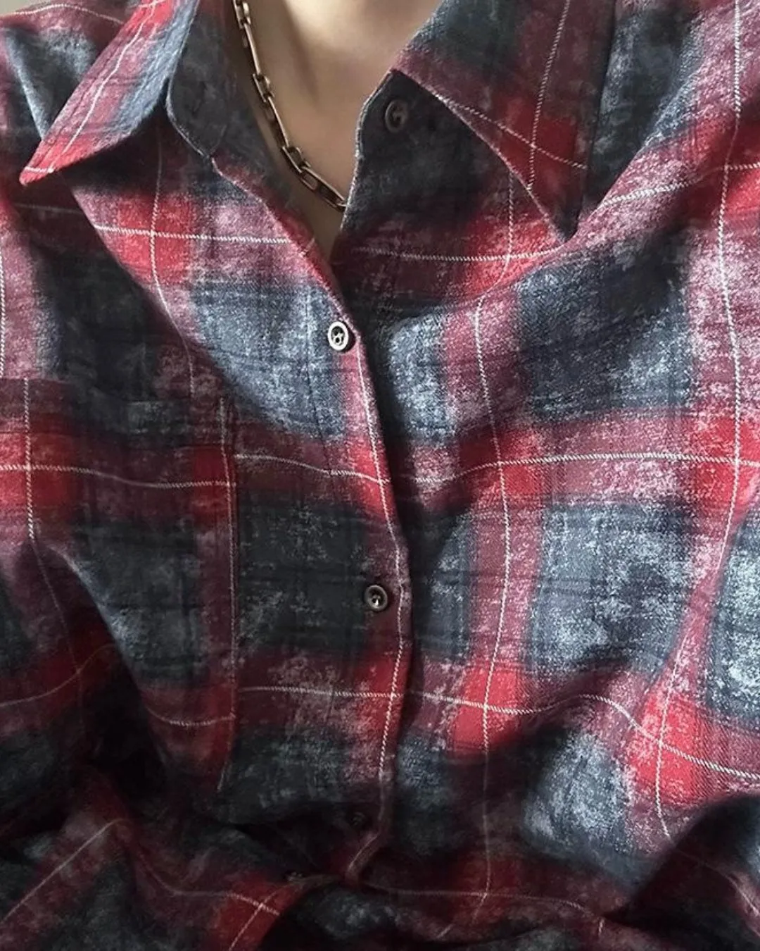 Blue Check Long Sleeve Shirt JMH0039