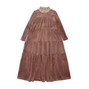 Bonjoy Brown Graphic Flower Velour Robe