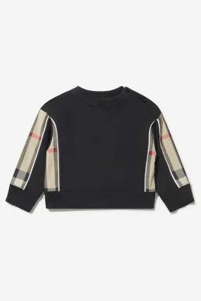 Burberry Baby Girls Cotton Check Trim Sweatshirt