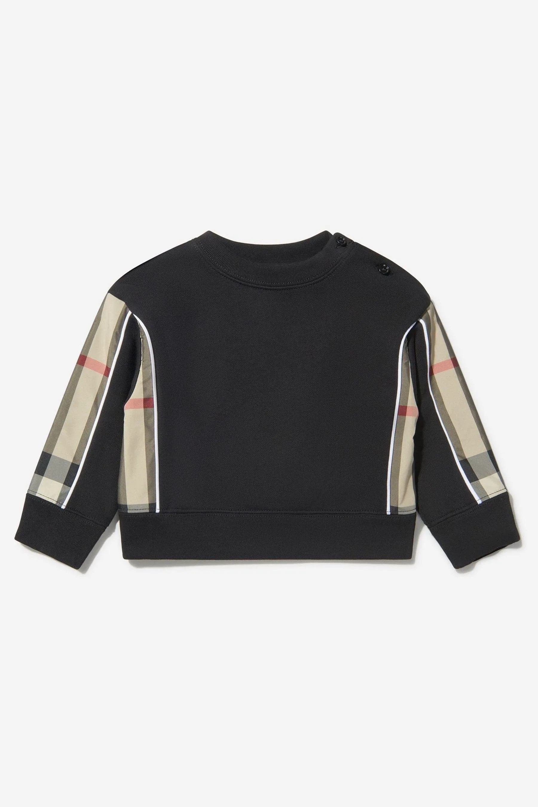 Burberry Baby Girls Cotton Check Trim Sweatshirt