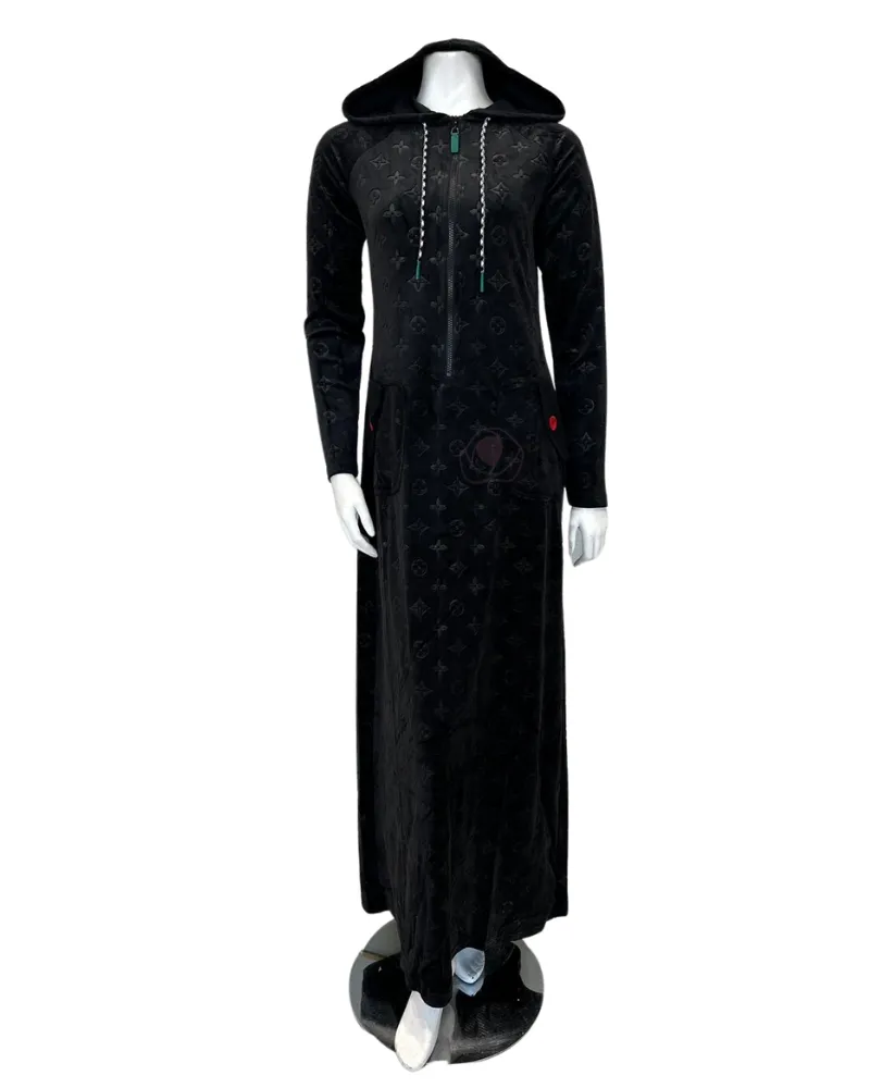 C-6645 LV Inspired Embossed Velour Lounger Morning Robe
