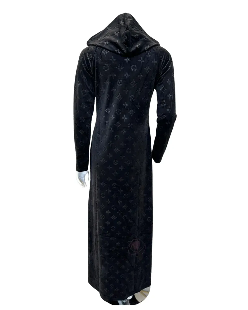 C-6645 LV Inspired Embossed Velour Lounger Morning Robe