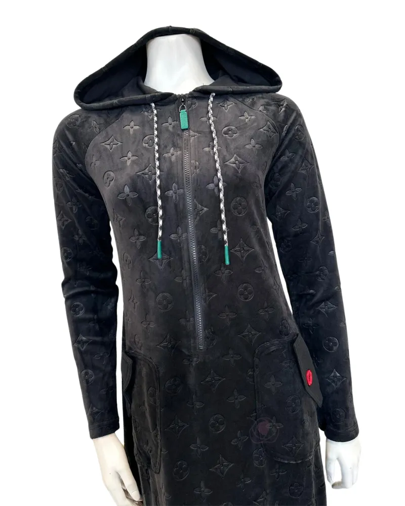 C-6645 LV Inspired Embossed Velour Lounger Morning Robe
