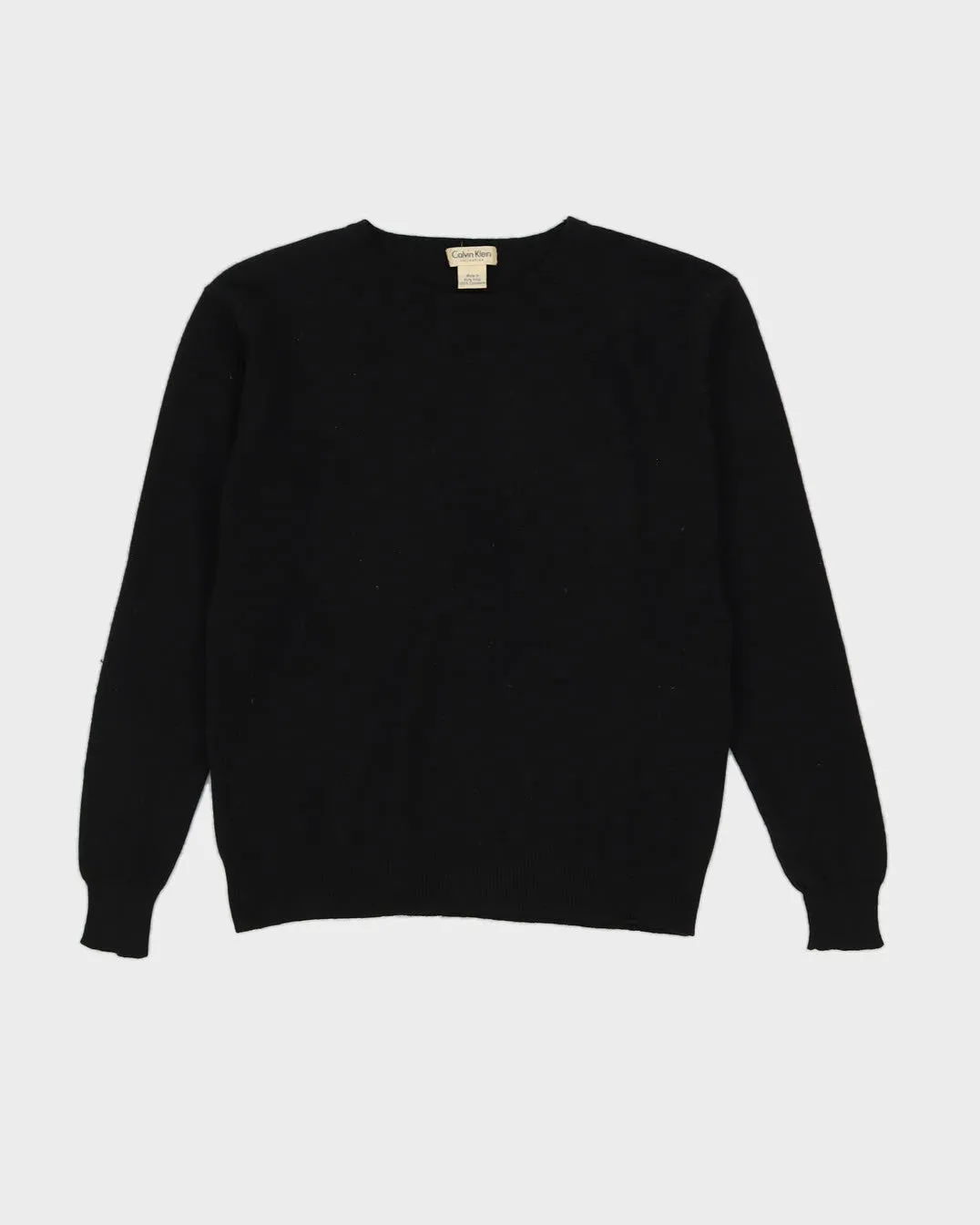 Calvin Klein Black Cashmere Knitted Jumper - S