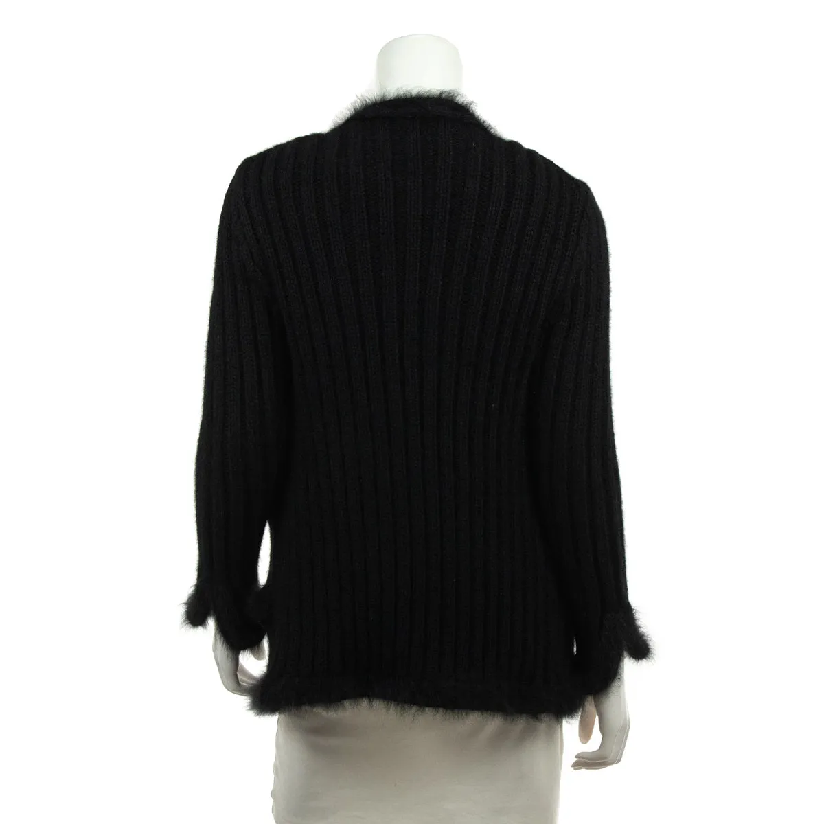 Chanel Black Angora Knit Twin Set Size S | FR 38