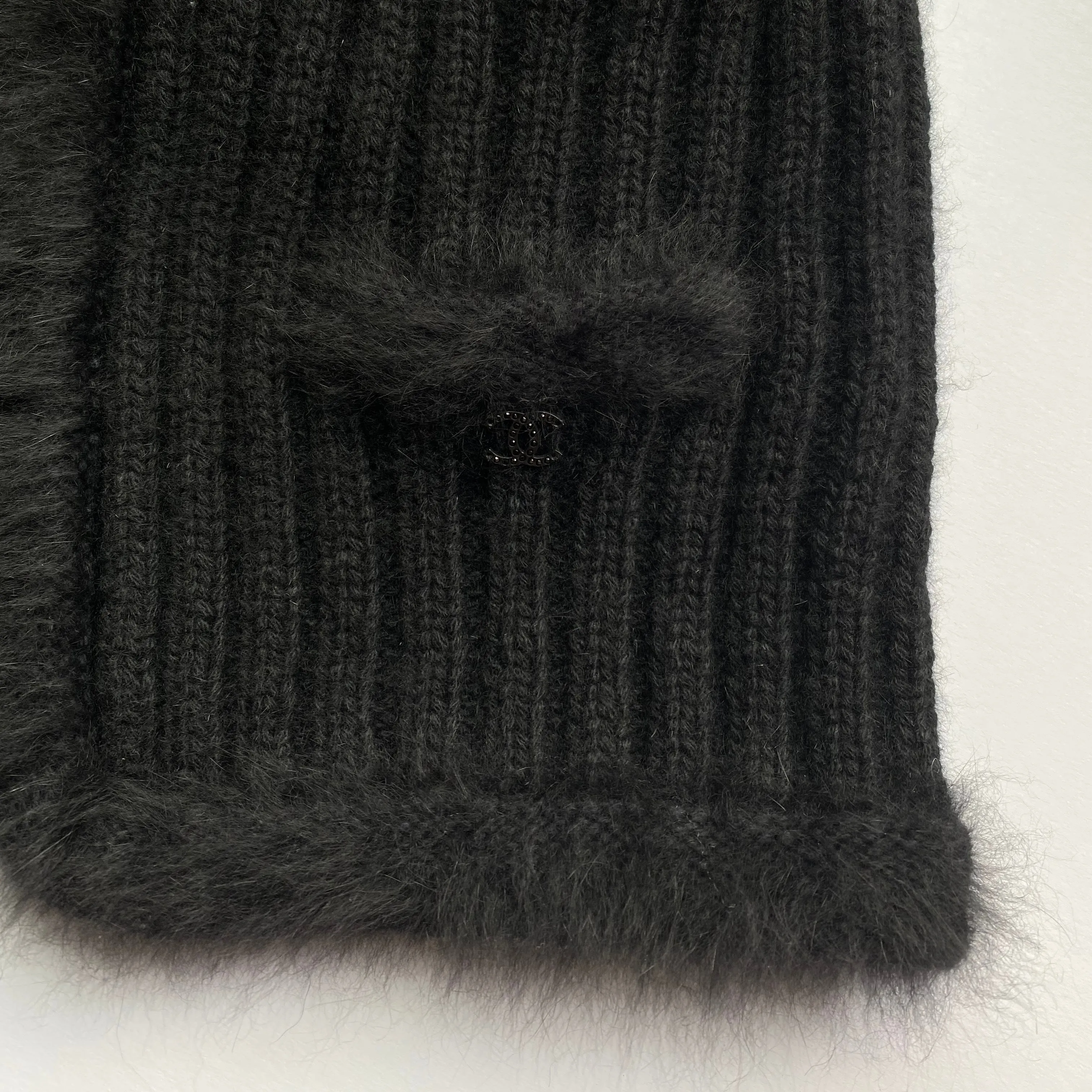Chanel Black Angora Knit Twin Set Size S | FR 38