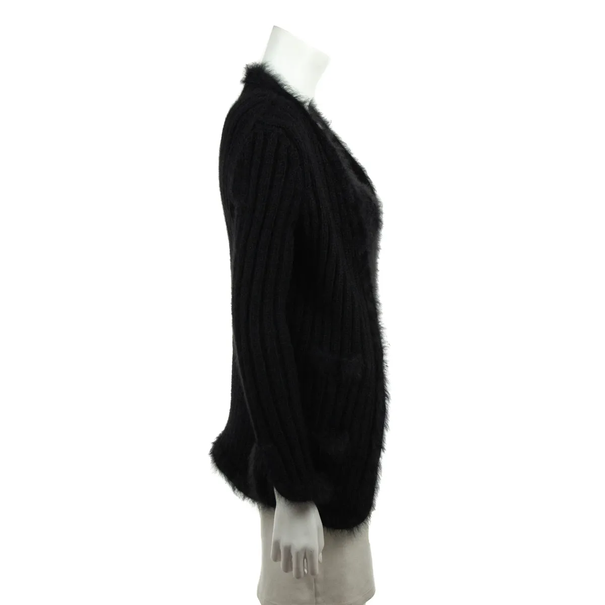 Chanel Black Angora Knit Twin Set Size S | FR 38