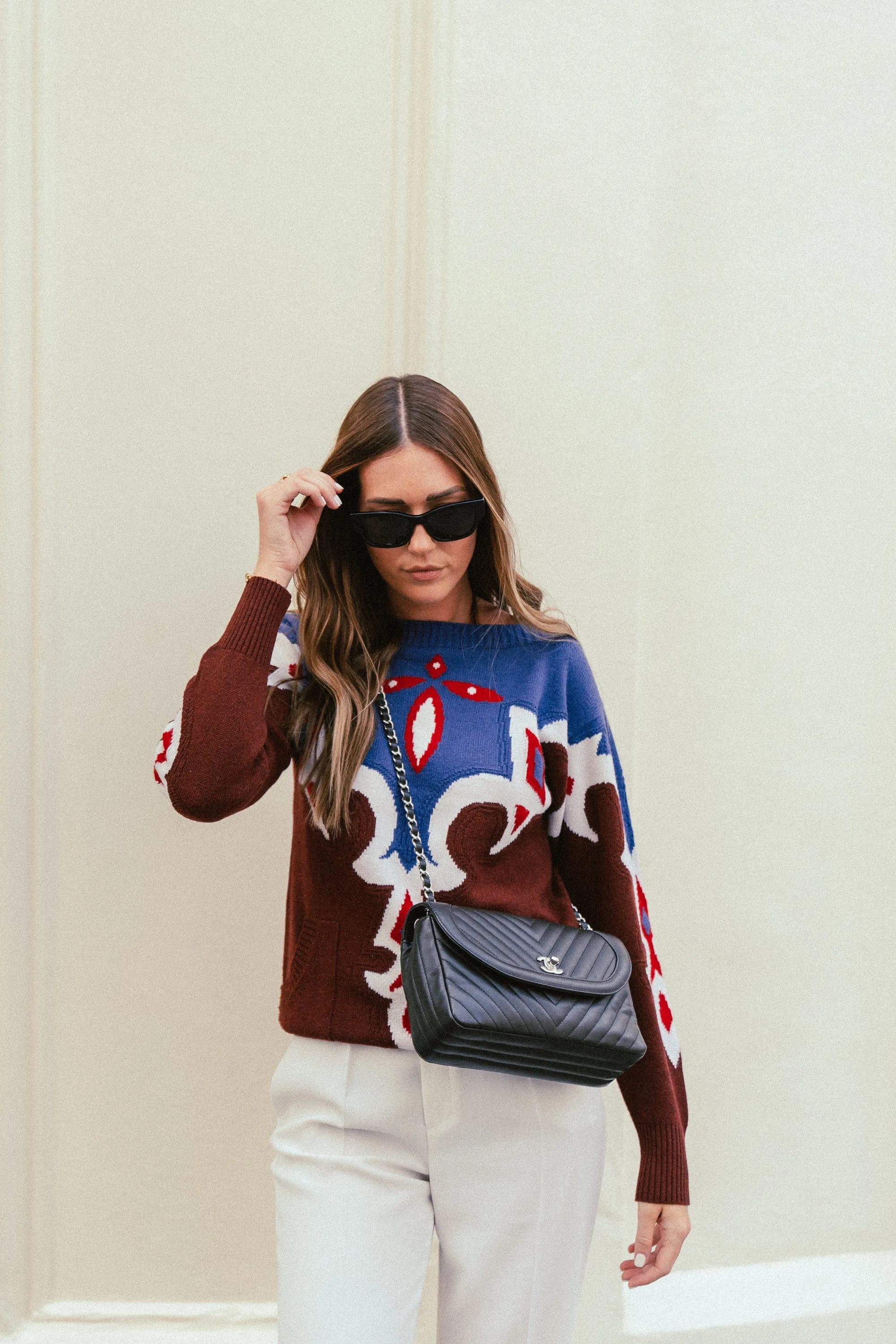 Chanel knitted cowboy jumper - 100% cashmere. AGC1230
