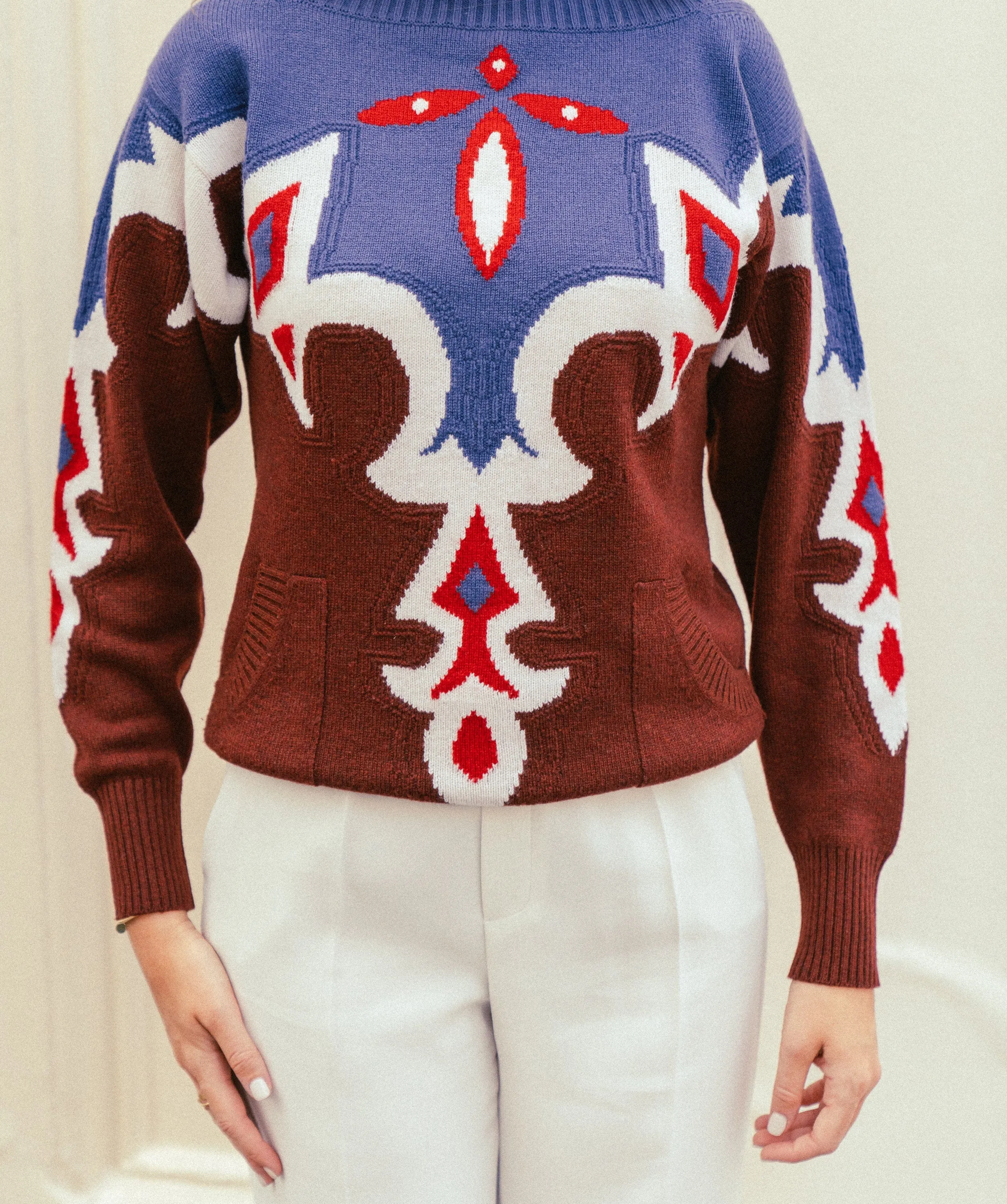 Chanel knitted cowboy jumper - 100% cashmere. AGC1230