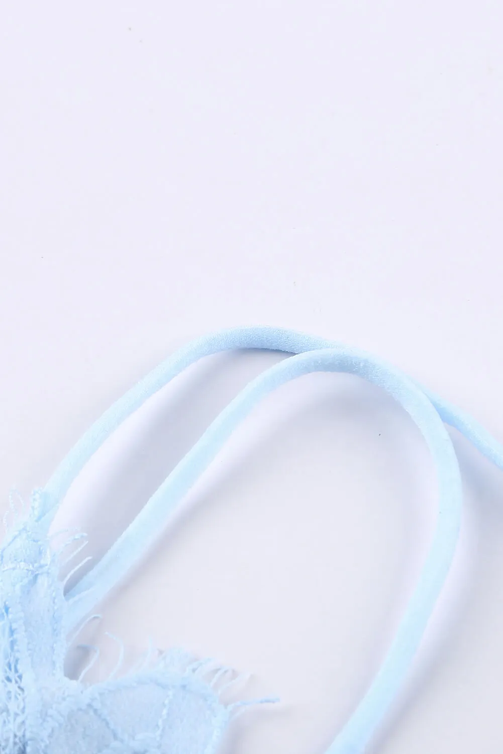 Chic Sky Blue Lace Bralette with Lining