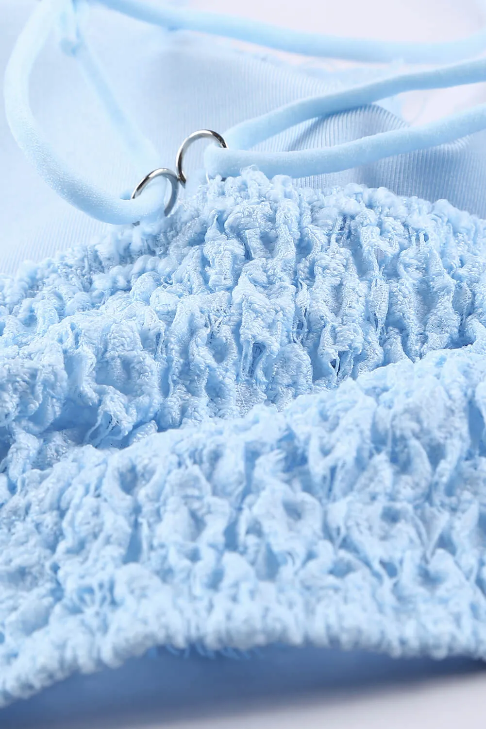 Chic Sky Blue Lace Bralette with Lining