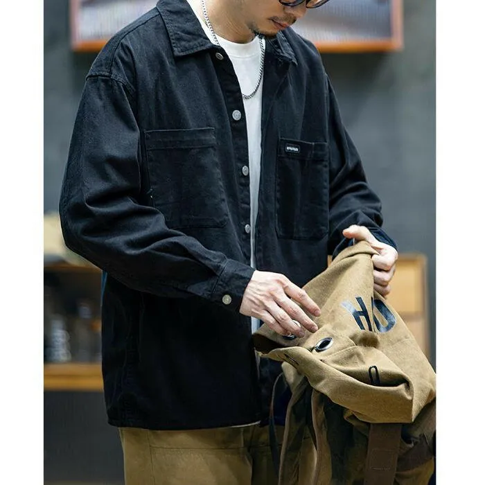 Cotton Long-sleeved Loose Casual Shirt P0523