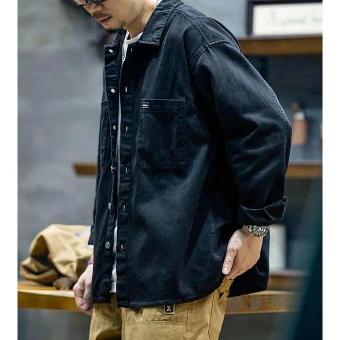Cotton Long-sleeved Loose Casual Shirt P0523