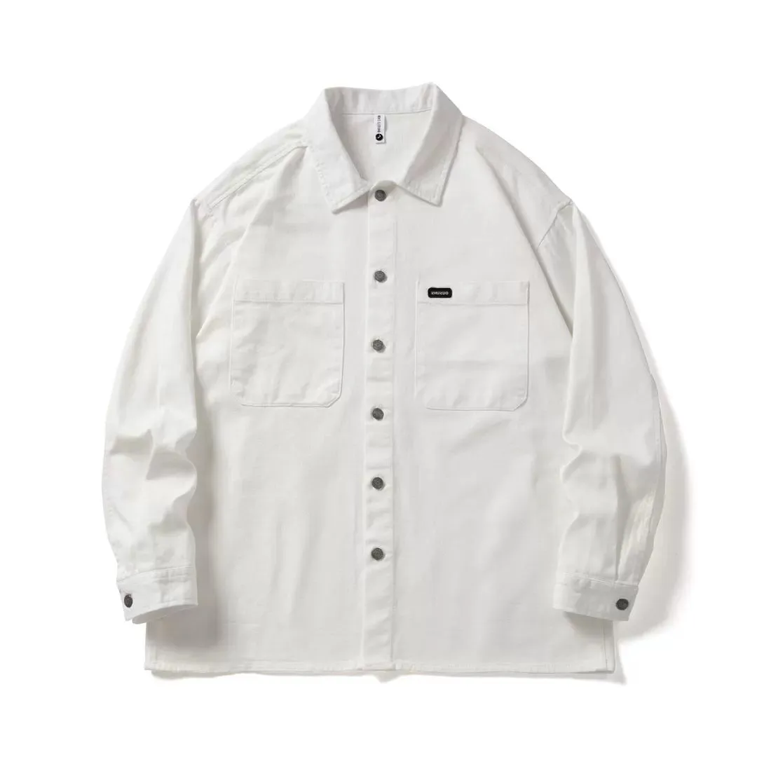 Cotton Long-sleeved Loose Casual Shirt P0523