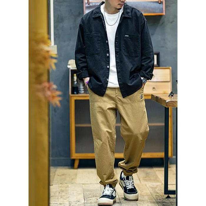 Cotton Long-sleeved Loose Casual Shirt P0523