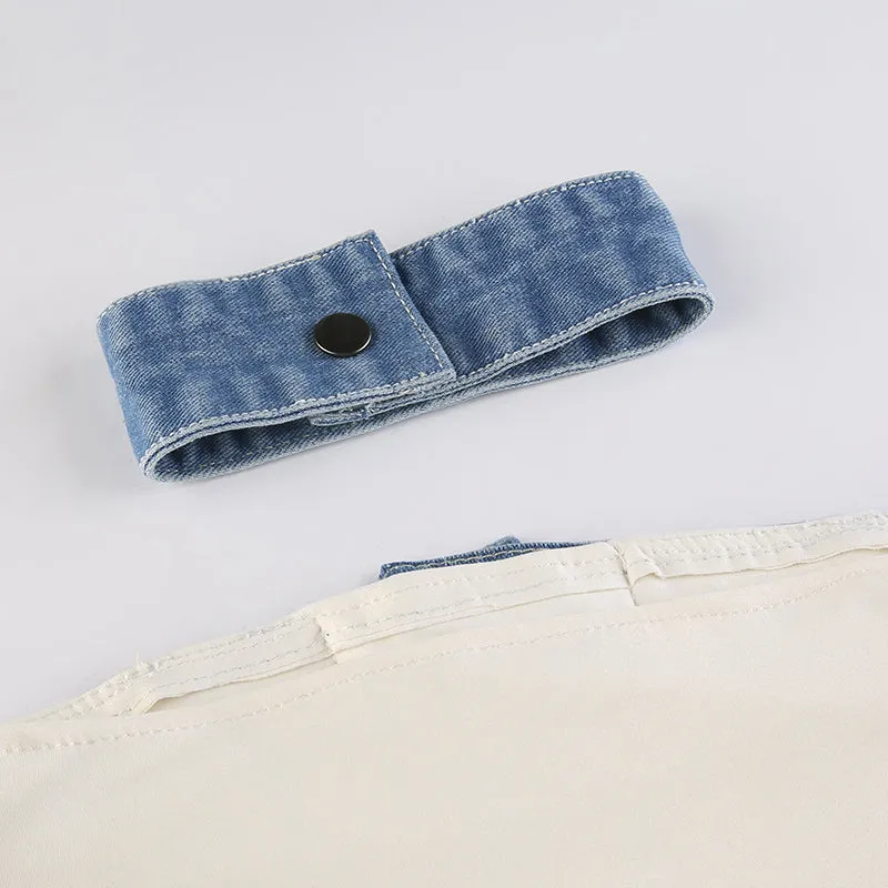 Denim Choker Tube Top