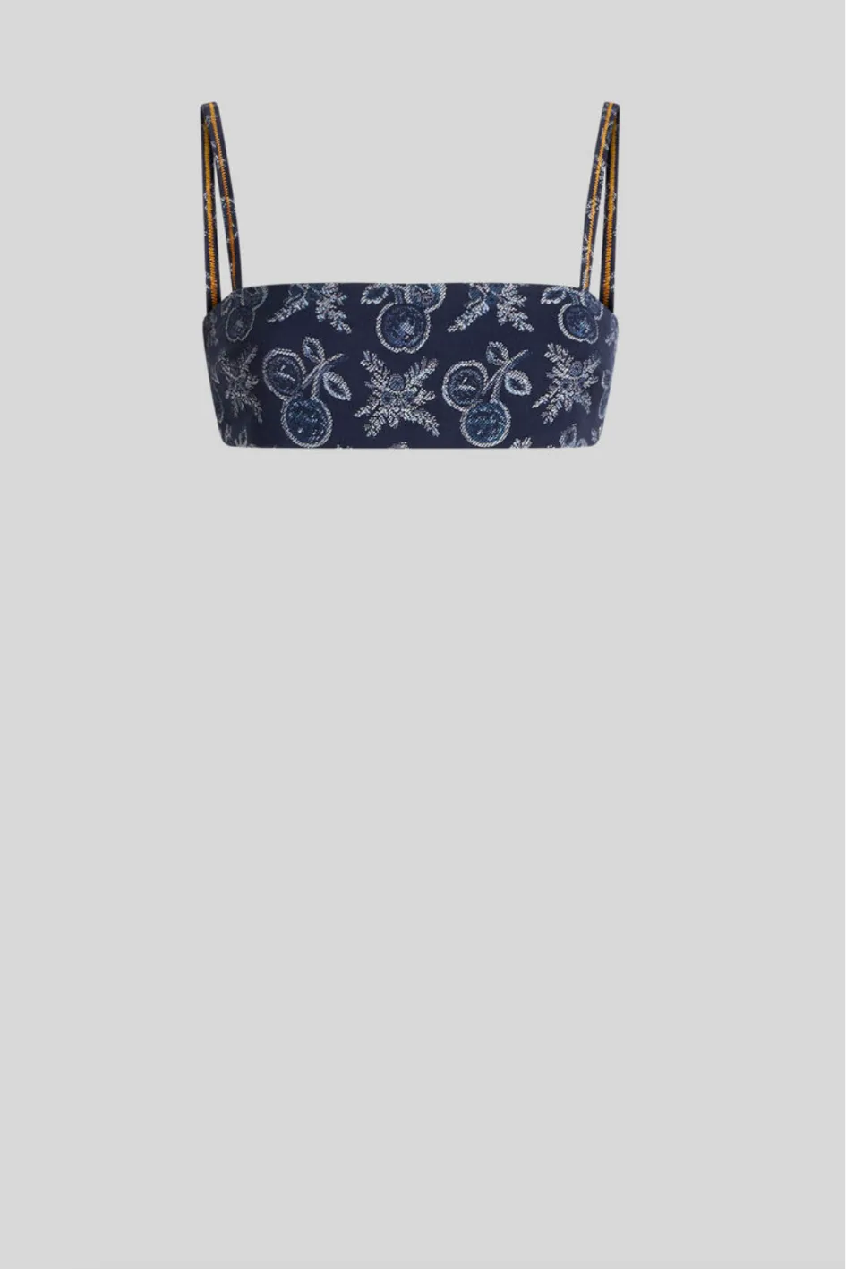 Denim Jacquard Bralette Top