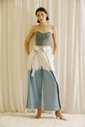 Denim Star Corset Tube Top