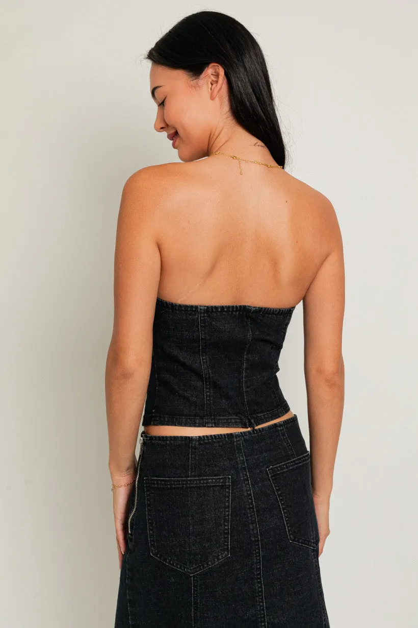 Denim Tube Top