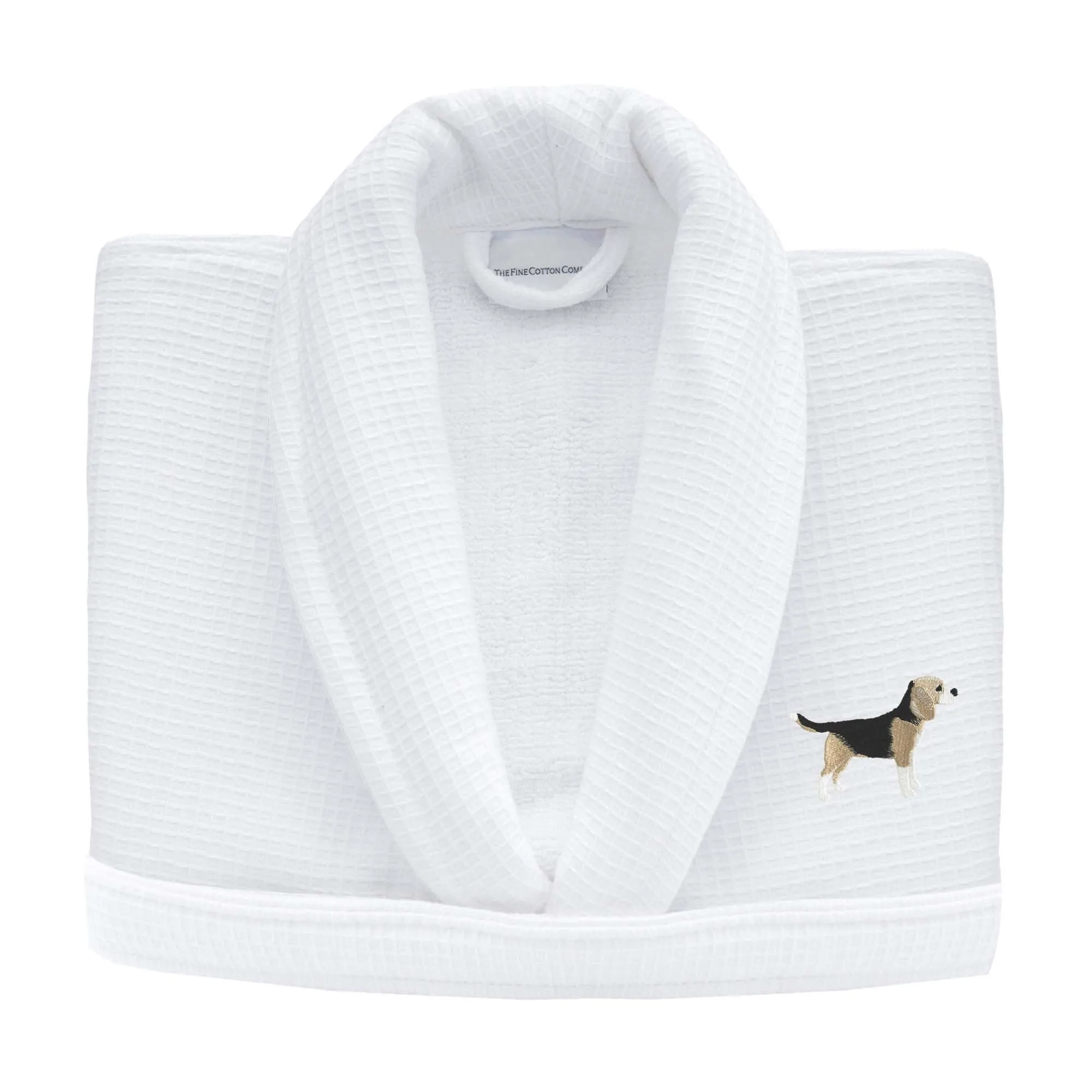 Dog Motif Embroidered Bath Robe