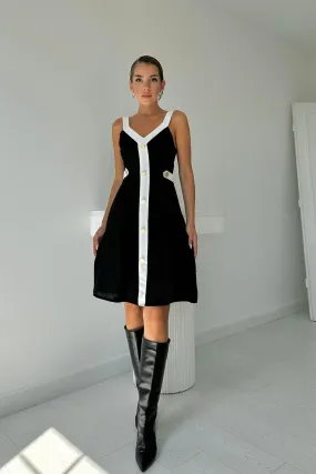 ELS Dress with Decorative Pocket - Black - West Hollywood