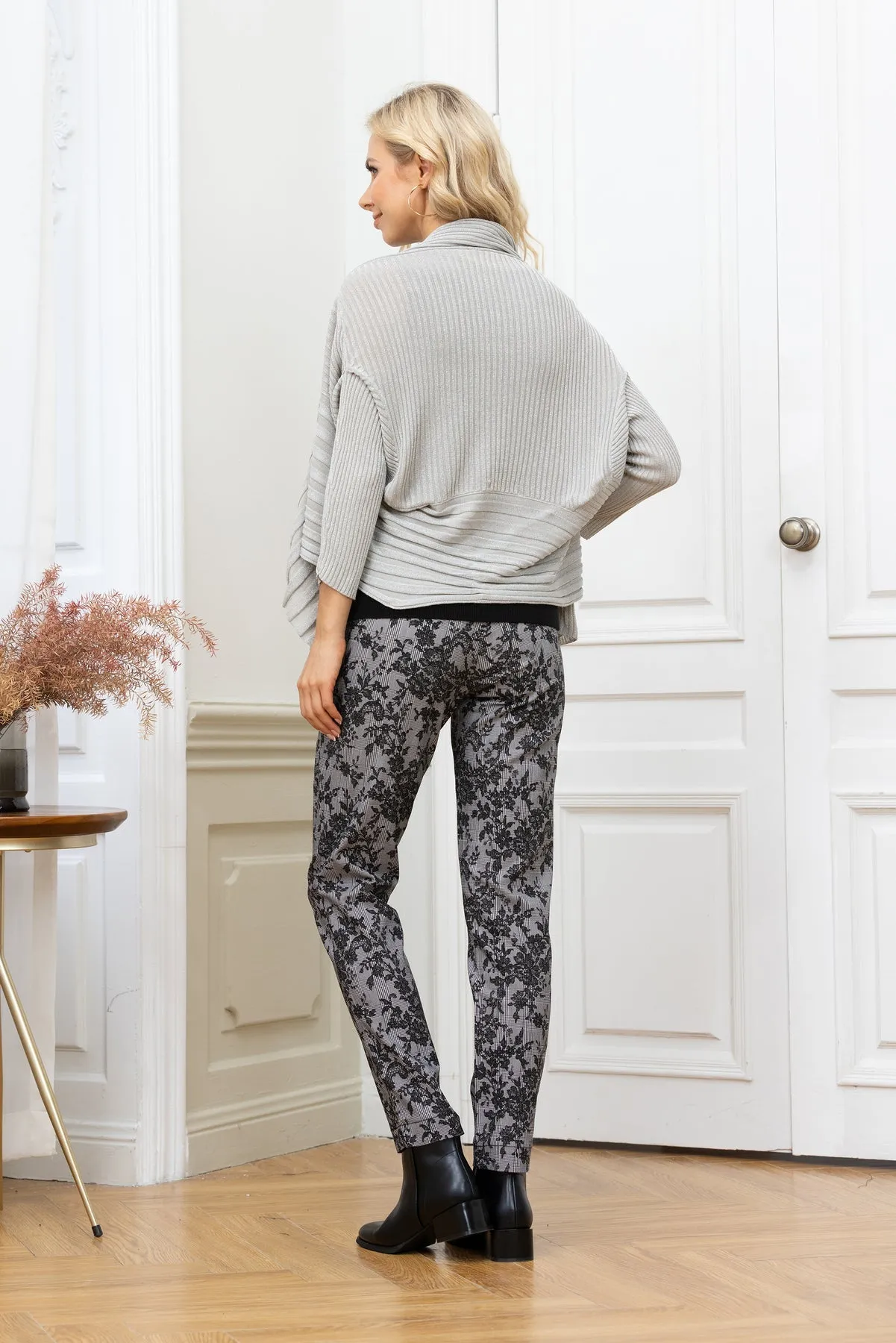Fashion Village Two-Way-Wear Lurex Open Cardigan