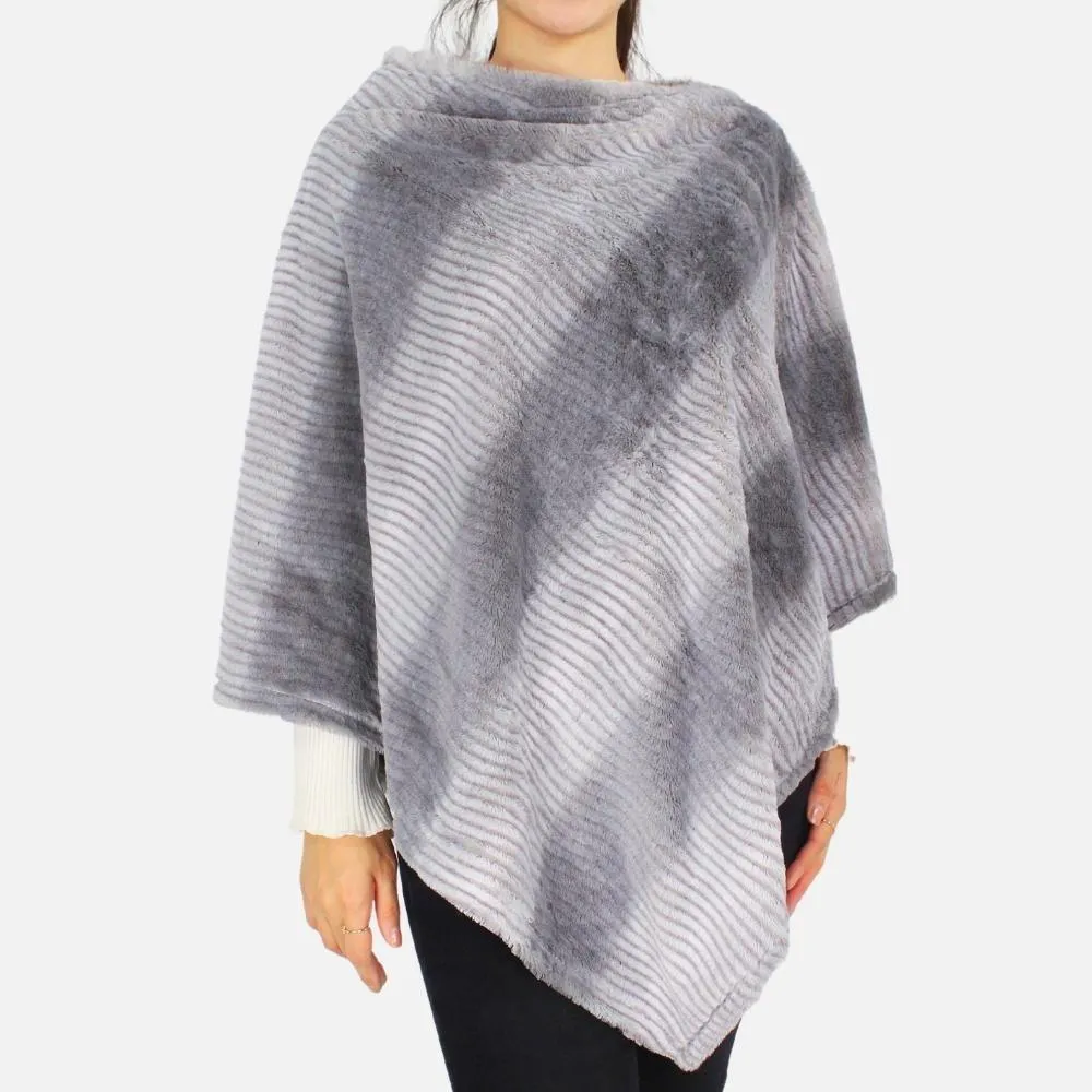 Faux Fur Poncho