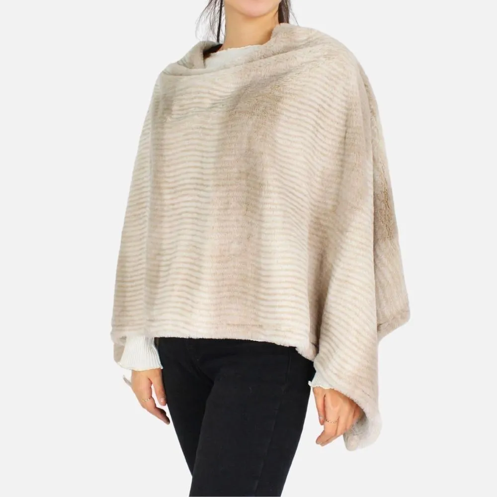 Faux Fur Poncho