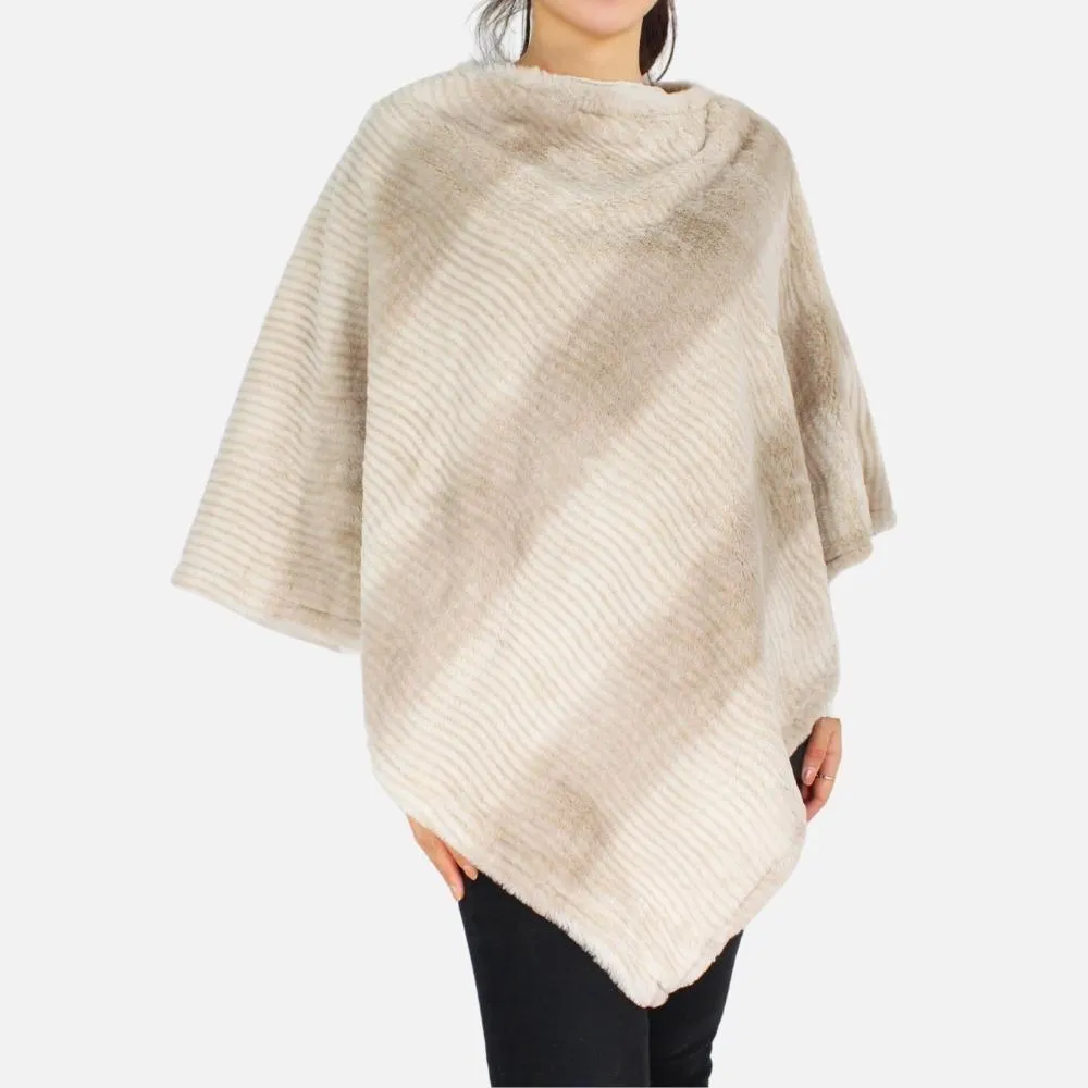 Faux Fur Poncho