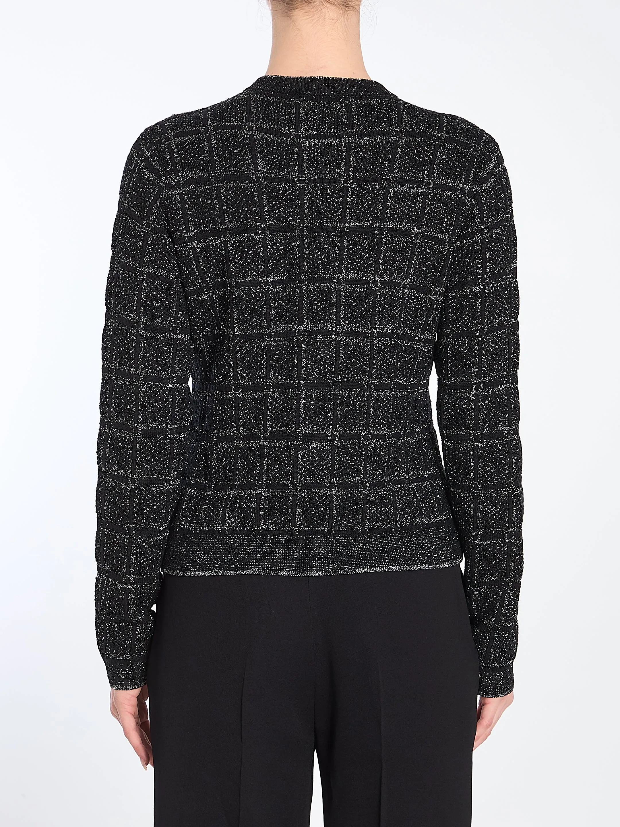 Gucci Wool And Lamé Check Cardigan