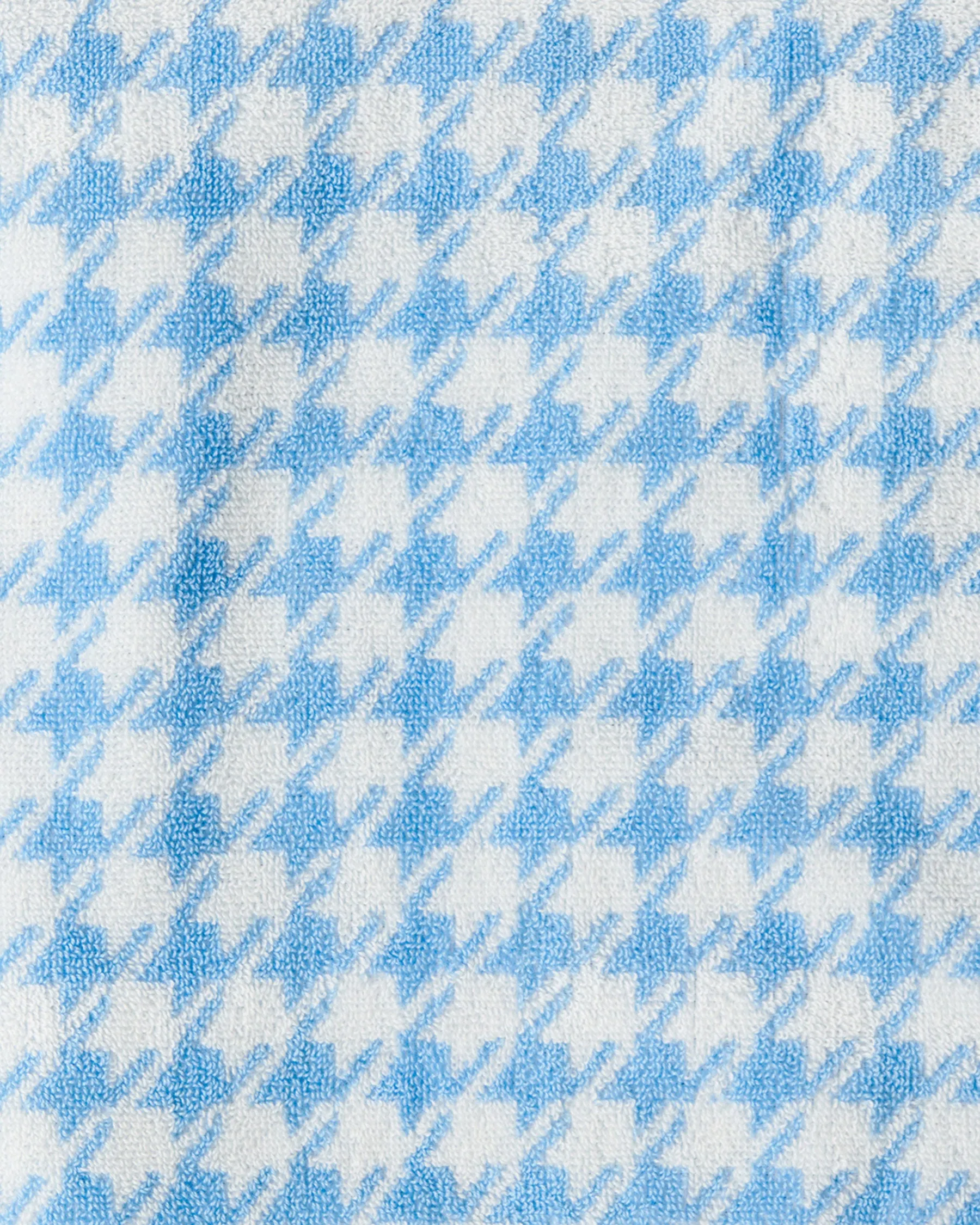 Houndstooth Blue Terry Bath Robe