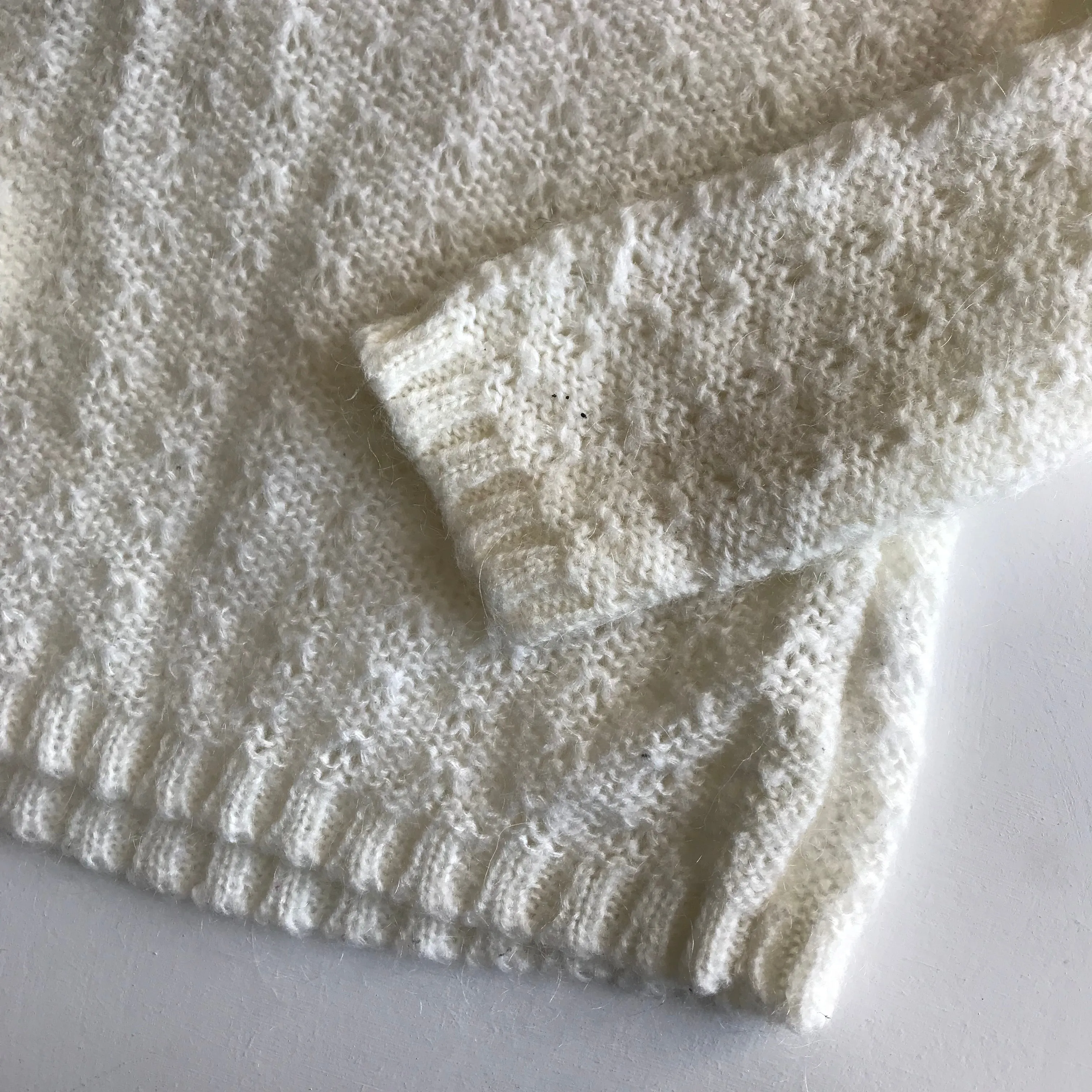 John Lewis White Loose Collar Jumper Age 5