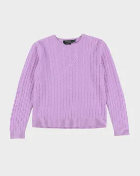 Lauren Ralph Lauren Lilac Cashmere Jumper - S / M
