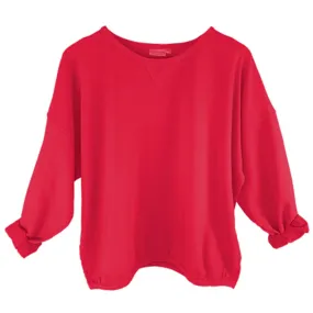 Leelanau Cotton Terry Boxy Sweatshirt (Melon)