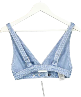 Lovers and Friends Blue Shae Denim Bralette Top UK XS