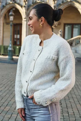 Lurex Button Cardigan