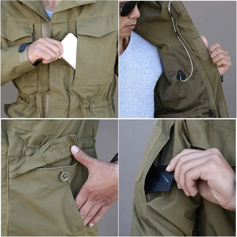 M65 Military Tactical Jackets Men Waterproof Windbreaker Male Hooded Coat