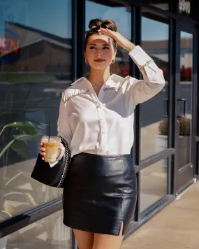Maylee Leather Mini Skirt