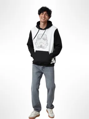 Men Printed Cotton Hooded Sweatshirt