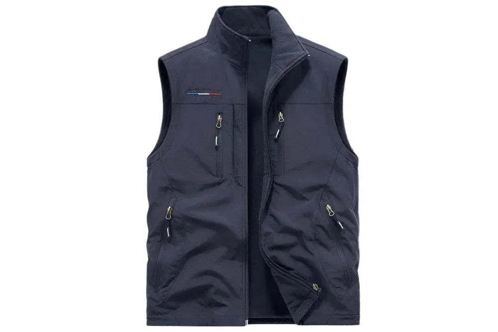 Men's Multi-Pocket Vest - Casual Outdoor Windproof Waterproof Sleeveless Jacket