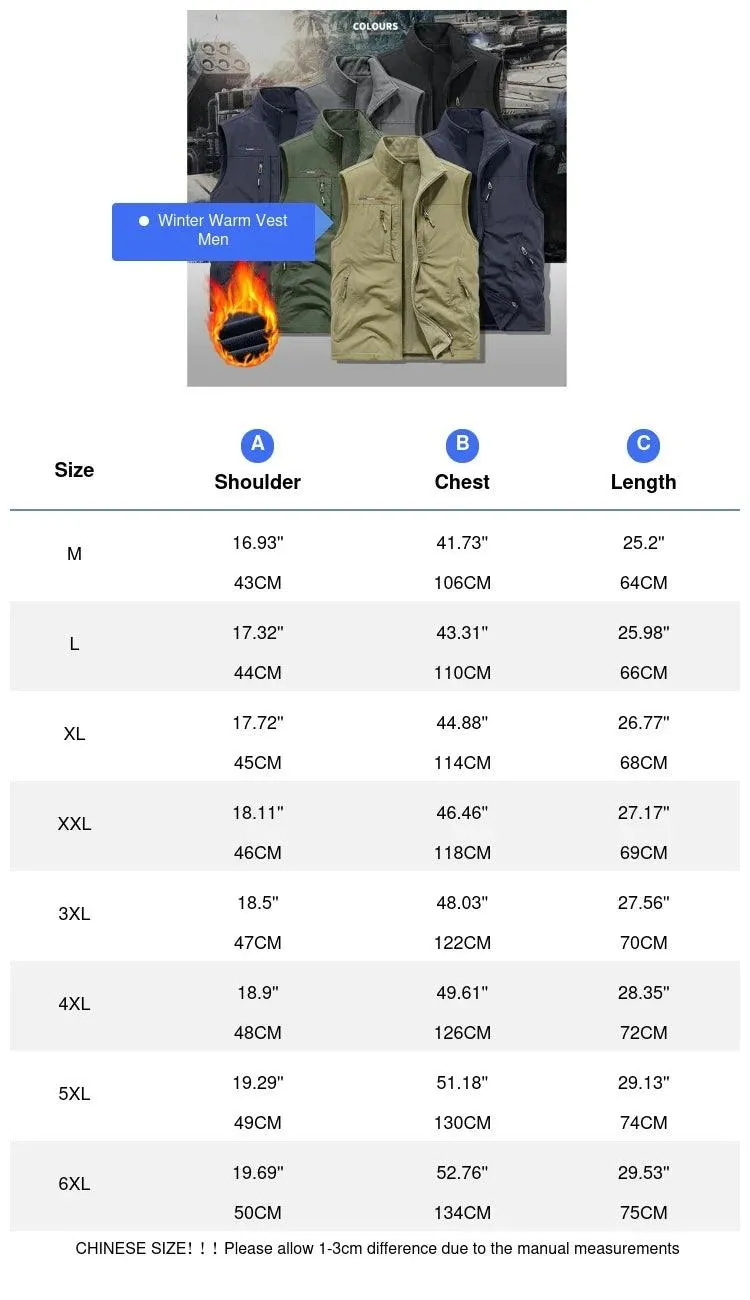 Men's Multi-Pocket Vest - Casual Outdoor Windproof Waterproof Sleeveless Jacket