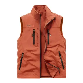 Men's Multi-Pocket Vest - Casual Outdoor Windproof Waterproof Sleeveless Jacket