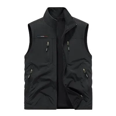 Men's Multi-Pocket Vest - Casual Outdoor Windproof Waterproof Sleeveless Jacket