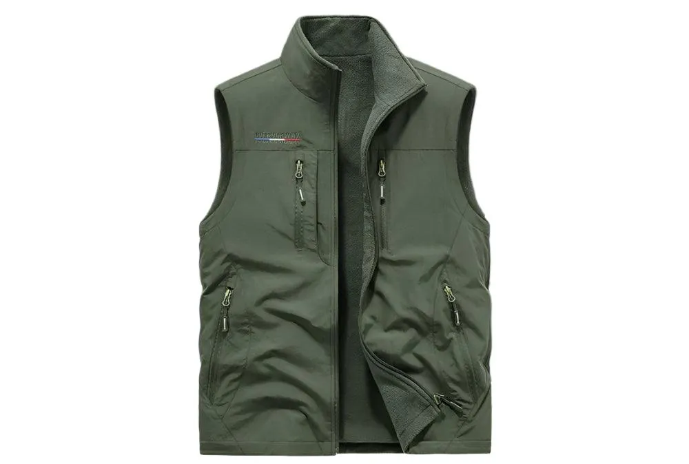 Men's Multi-Pocket Vest - Casual Outdoor Windproof Waterproof Sleeveless Jacket