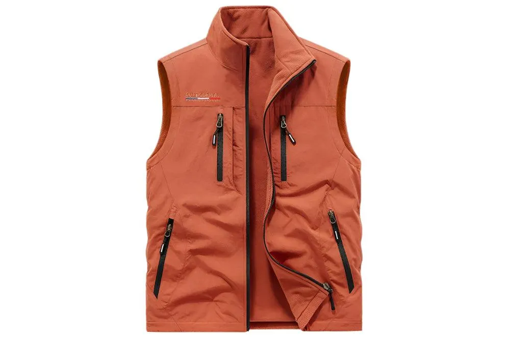 Men's Multi-Pocket Vest - Casual Outdoor Windproof Waterproof Sleeveless Jacket